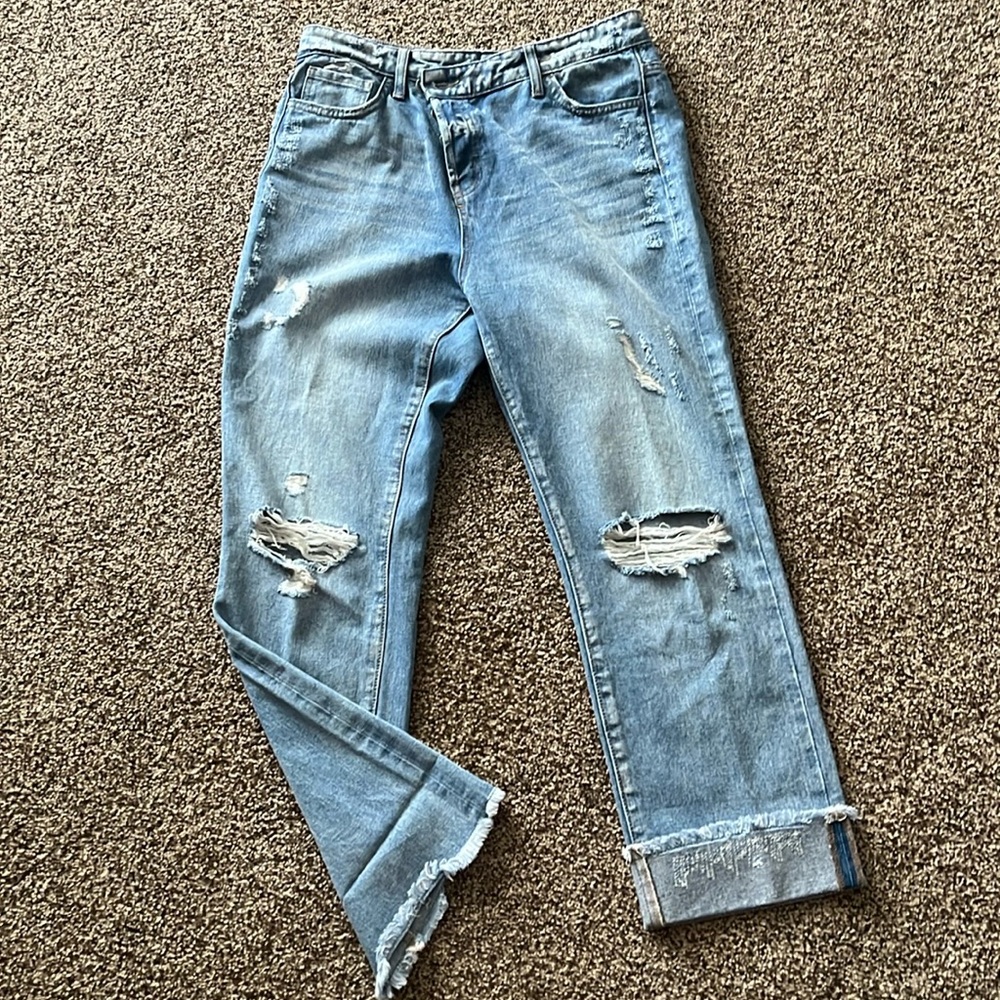 Flying Monkey Jeans size 27x29 asymmetrical button fly